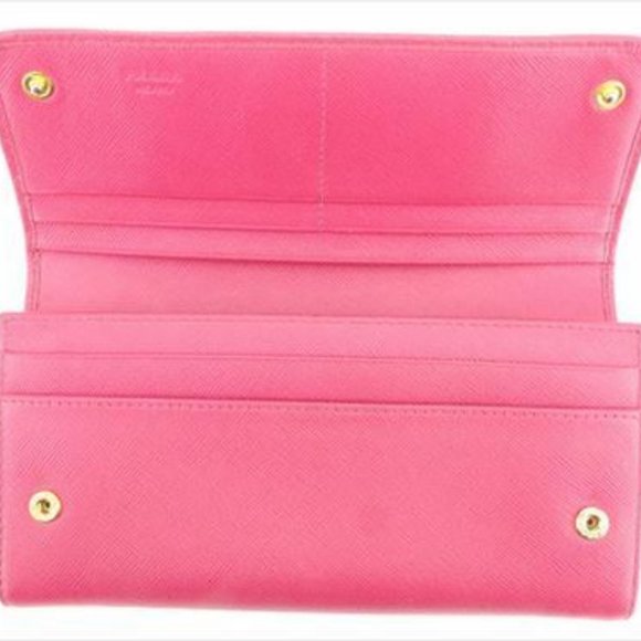 Prada Wallet Purse Long Wallet Pink leather Woman Authentic Used G1276 - Picture 4 of 7